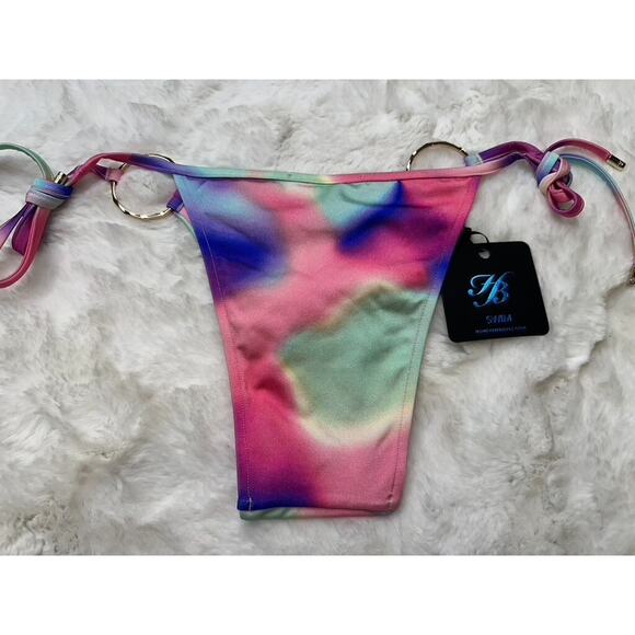 Honey Birdette ATHENA🩷 Pink Ombre Cheeky Swim Bottom Medium - Picture 3 of 3